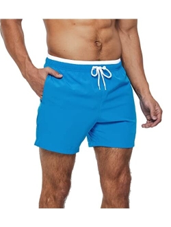 SILKWORLD Mens Swimming Trunks Quick Dry Board Beach Shorts Swimwear with Mesh Lining