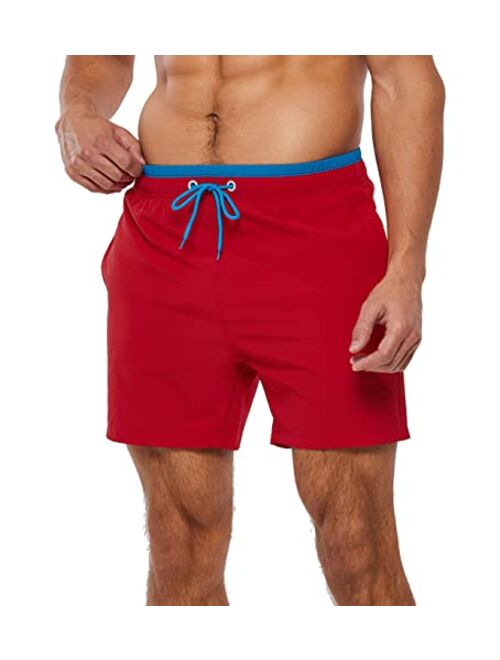 SILKWORLD Mens Swimming Trunks Quick Dry Board Beach Shorts Swimwear with Mesh Lining