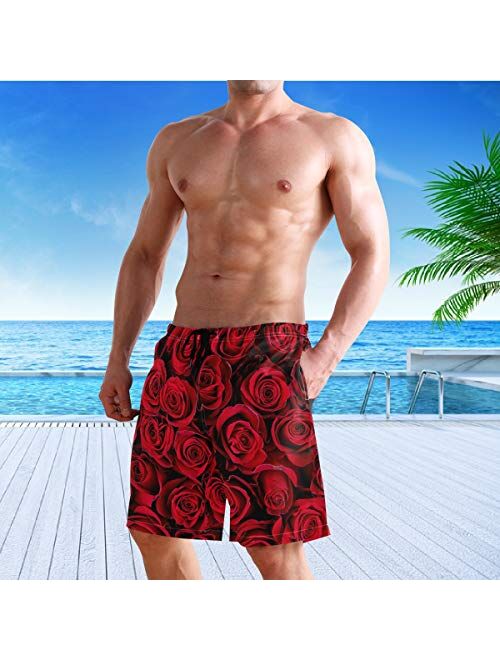 visesunny Men's Novelty Beach Shorts Quick Dry Swimwear Holiday Party Sports Running Swim Board Shorts Bathing Suits