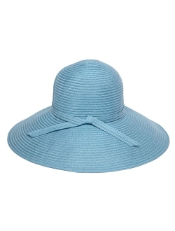 Womens Braided Sun Hat With Self-Tie Band, 5-Inch Brim