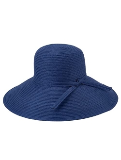 Womens Braided Sun Hat With Self-Tie Band, 5-Inch Brim