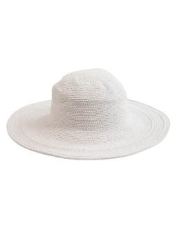 Women's Cotton Crochet 4 Inch Brim Floppy Hat