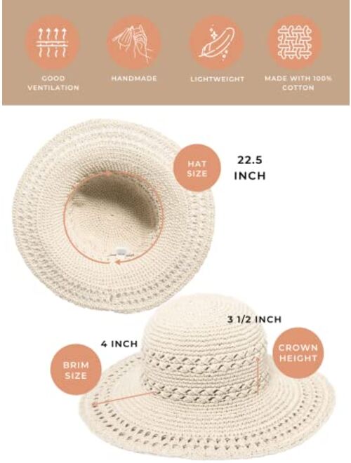 San Diego Hat Co. San Diego Hat Company Women's Cotton Crochet Hat