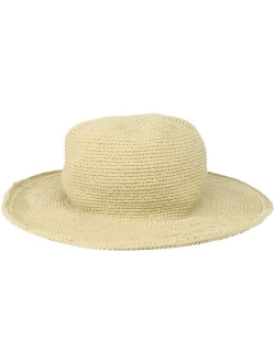 Women's Cotton Crochet Floppy Hat with 3 Inch Brim