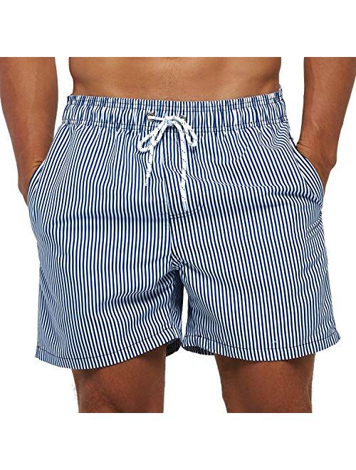 ECGK Mens Swim Trunks Quick Dry Swim Shorts with Mesh Lining Funny Swimsuits Bathing Suits