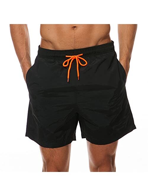 FRALOSHA Mens Swim Trunks Quick Dry Swim Shorts Classic Beach Shorts Swimwear Bathing Suits with Mesh Lining