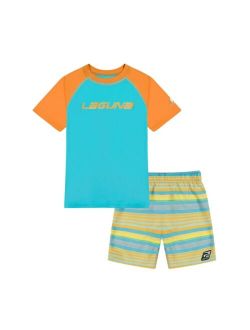 Laguna Little Boys Goovy Summer Stripe Swim Set, 2 Piece