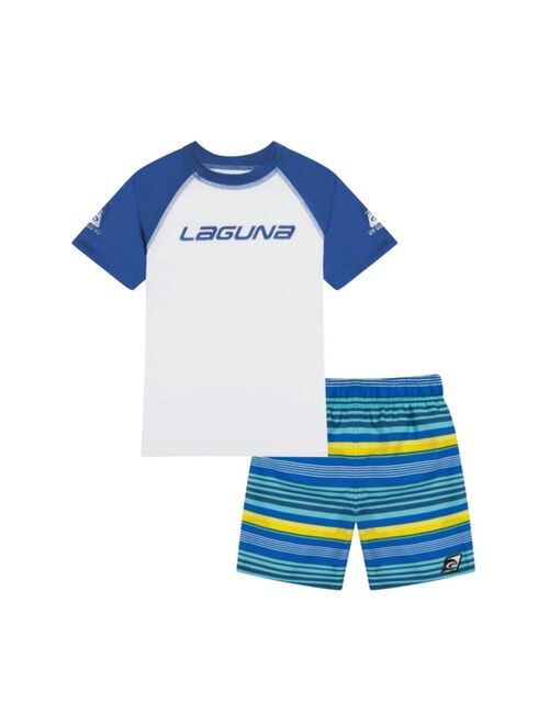 Laguna Little Boys Goovy Summer Stripe Swim Set, 2 Piece