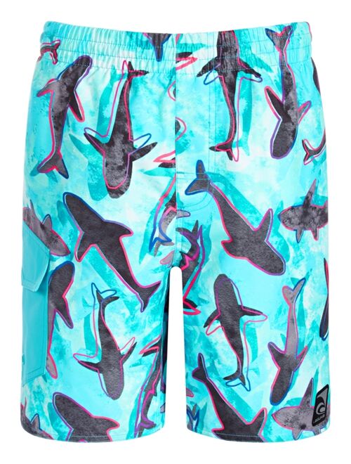 Laguna Big Boys Shark-Print Swim Shorts