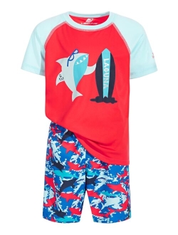 Laguna Toddler Boys Paint Splat Shark Fest Swim Set, 2 Piece