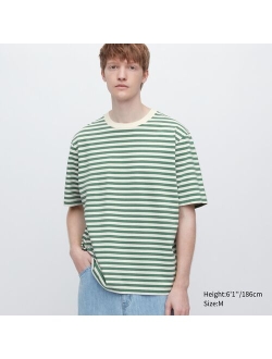 Oversized Striped Half-Sleeve T-Shirt