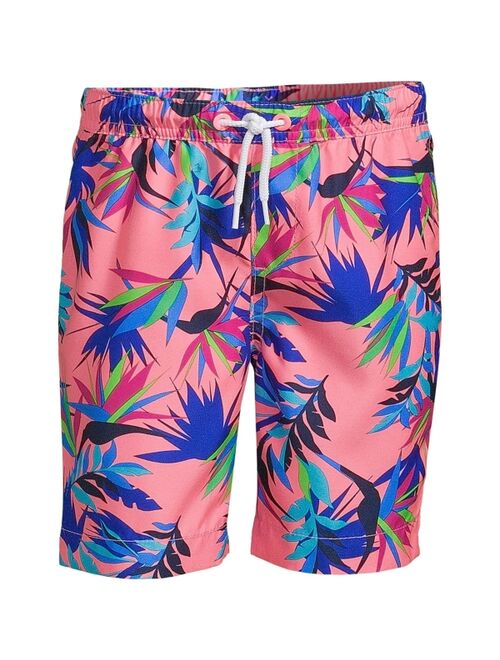 Lands' End Child Boys Husky Printed Swim Trunks