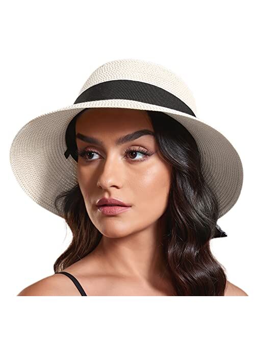 Joywant Womens Sun Hats Lanyard UPF 50+ Beach Hats for Women