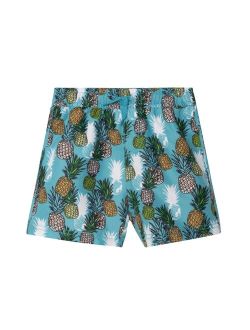 Boy Printed Boardshort Turquoise Pineapple - Toddler|Child