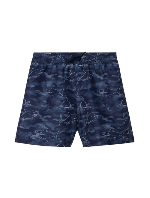 Deux par Deux Boy Printed Boardshort Navy Blue Sharks - Toddler|Child