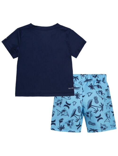 Hurley Toddler Boys Shark Paradise T-shirt and Shorts Swim Set, 2 Piece