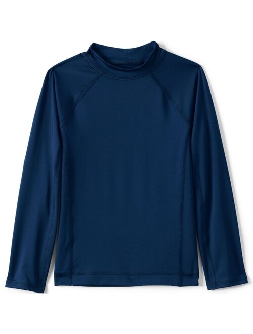 Lands' End Child Boys Long Sleeve UPF 50 Swim Rash Guard