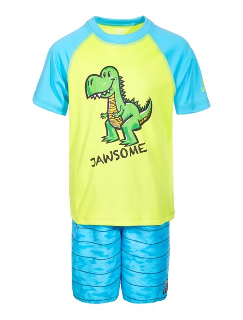 Laguna Little Boys 2-Pc. Jawsome Rash Guard Swim Set