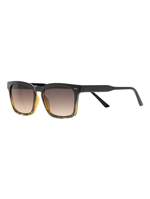 Men's Sonoma Goods For Life 54mm Rectangular Tortoiseshell Gradient Lens Sunglasses