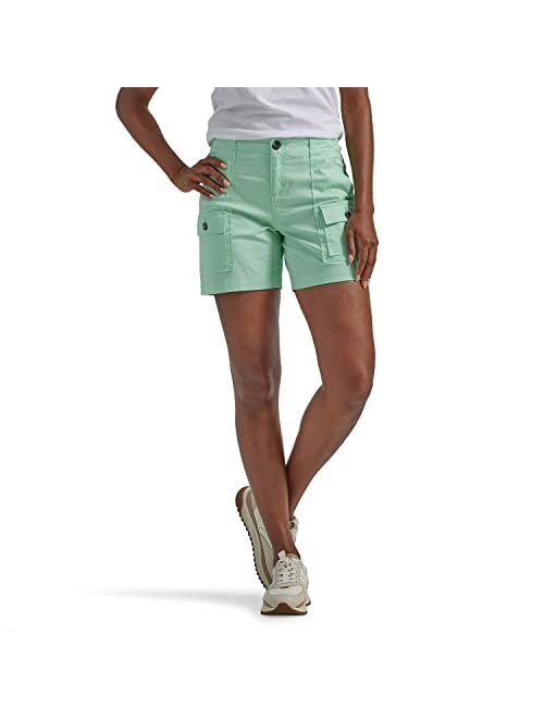 Lee Women's Flex-to-go Mid-Rise Relaxed Fit 6" Cargo Short