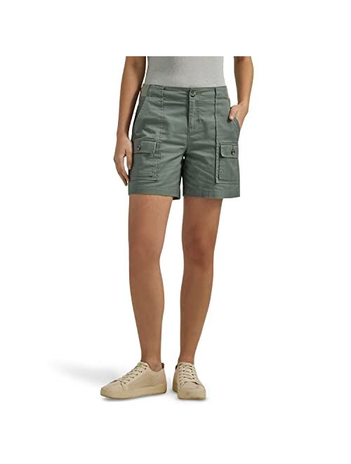 Lee Women's Flex-to-go Mid-Rise Relaxed Fit 6" Cargo Short