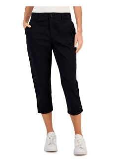 STYLE & CO Petite Mid-Rise Split-Hem Capri Pants, Created for Macy's