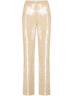 Nili Lotan straight-leg sequin trousers