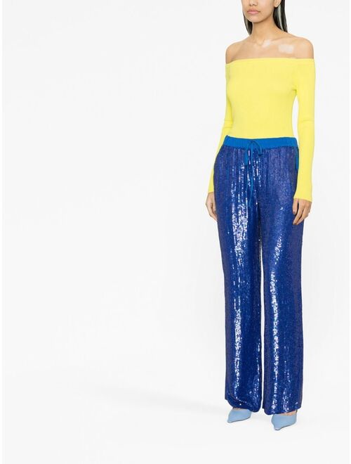 P.A.R.O.S.H. sequin-embellished track pants