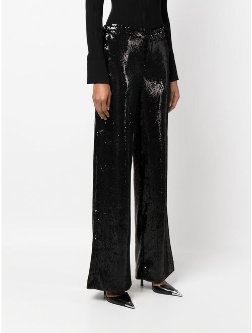 P.A.R.O.S.H. sequinned straight-leg trousers