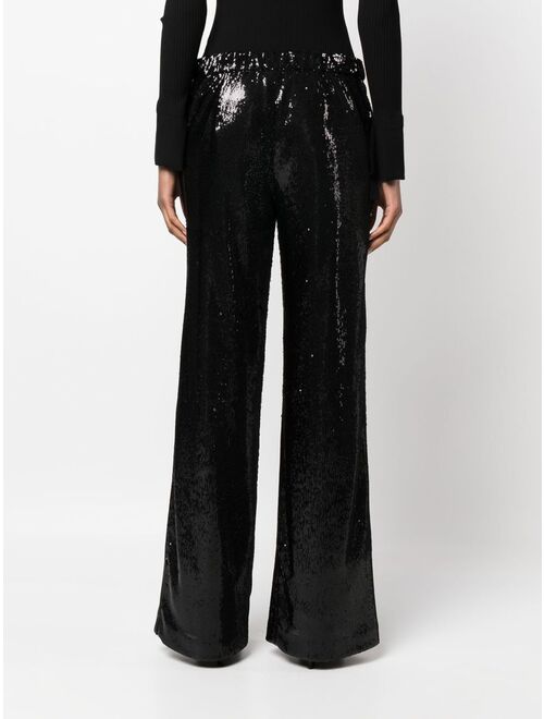 P.A.R.O.S.H. sequinned straight-leg trousers