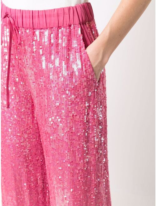 P.A.R.O.S.H. sequined wide-leg trousers