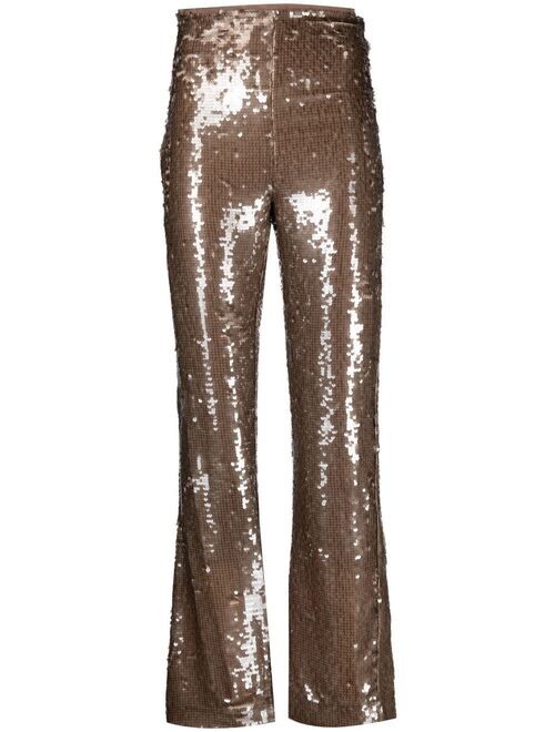 Sabina Musayev flared sequinned trousers