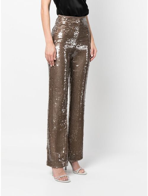 Sabina Musayev flared sequinned trousers