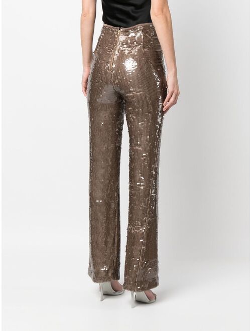 Sabina Musayev flared sequinned trousers