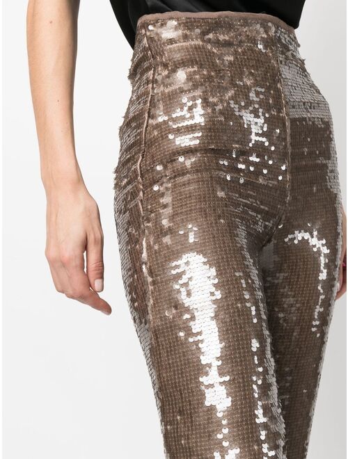 Sabina Musayev flared sequinned trousers