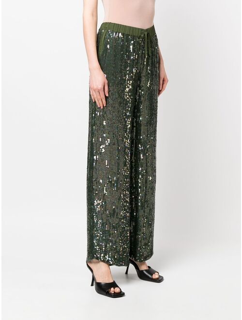 P.A.R.O.S.H. sequin wide-leg trousers