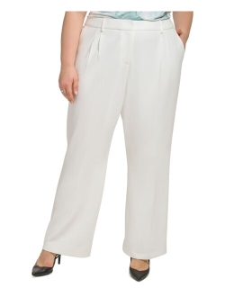 Plus Size Mid-Rise Wide-Leg Pants