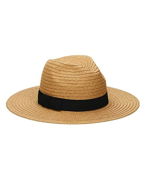 San Diego Hat Co. San Diego Hat Company Women's Paperbraid Fedora with Bow Band