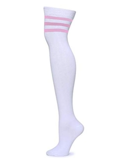 Leotruny Women's Triple Stripes Over the Knee High Socks