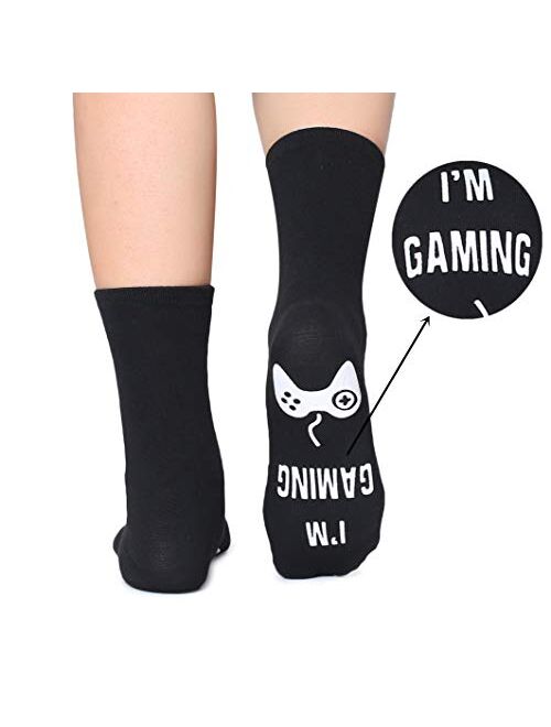 Leotruny Do Not Disturb I'm Gaming Socks Cotton Novelty Funny Socks With Gift Box