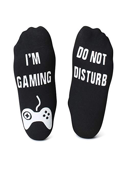 Leotruny Do Not Disturb I'm Gaming Socks Cotton Novelty Funny Socks With Gift Box