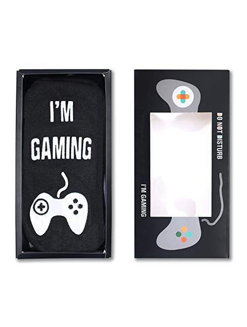 Leotruny Do Not Disturb I'm Gaming Socks Cotton Novelty Funny Socks With Gift Box