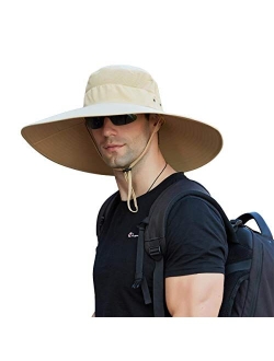 Leotruny Super Wide Brim Bucket Hat UPF50+ Waterproof Sun Hat for Fishing Hiking Camping