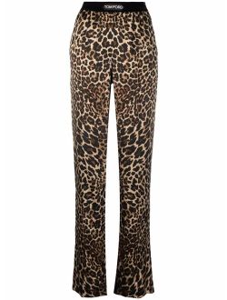 TOM FORD leopard-print straight-leg trousers