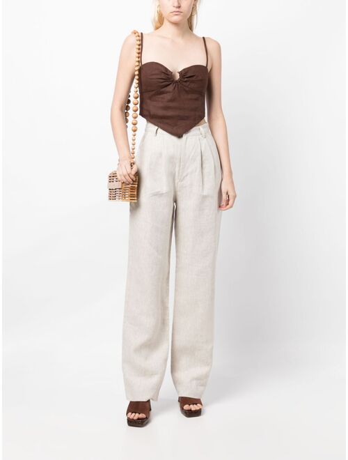 Reformation Mason linen high-waisted trousers