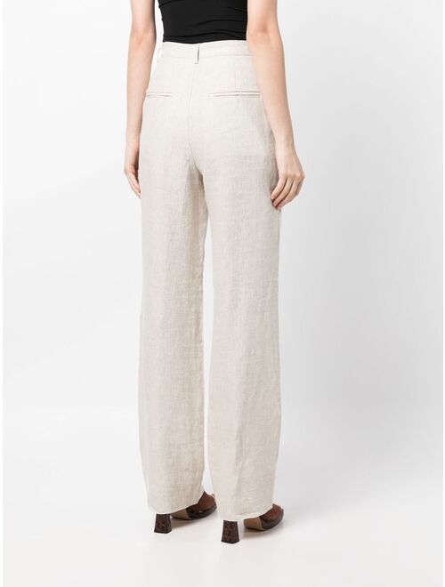 Reformation Mason linen high-waisted trousers