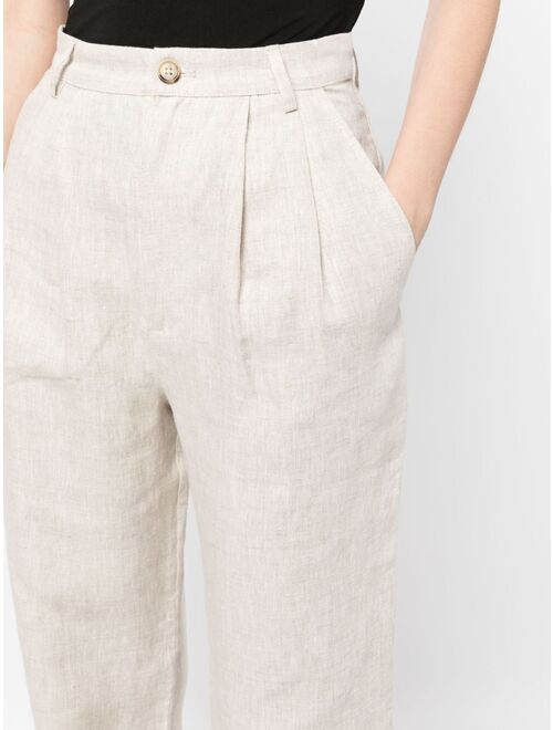 Reformation Mason linen high-waisted trousers