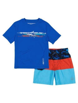 Boys 4-7 ZeroXposur Marine Sun Top & Shorts Set