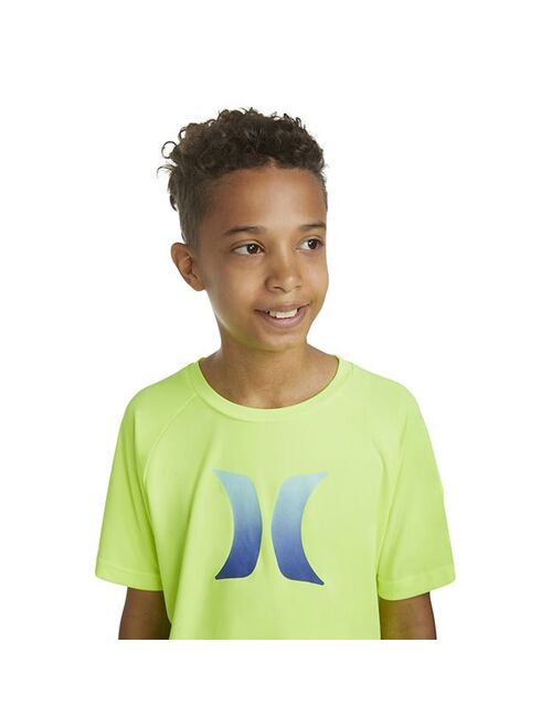 Boys 8-20 Hurley UPF 50+ H2O-Dri Ombre Logo Swim Top