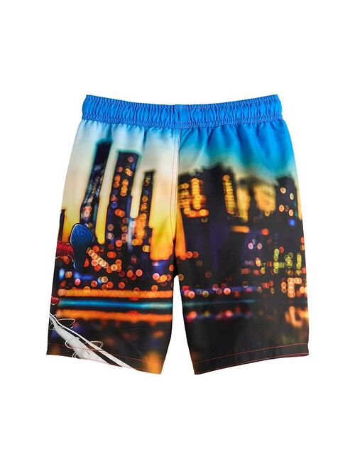 licensed character Boys 4-14 Marvel Spider-Man Swim Trunks